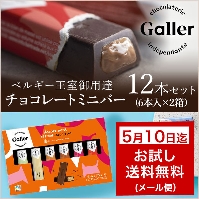 【5/10迄特別セット】Gallerミニチョコバー12本（6味×2箱セット）【ゆうパケット便送料無料】