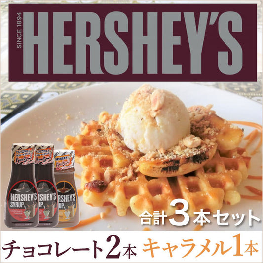 【HERSHEY’S】カンタン！楽しく美味しいシロップセット/チョコ2本キャラメル1本（おうちカフェ）