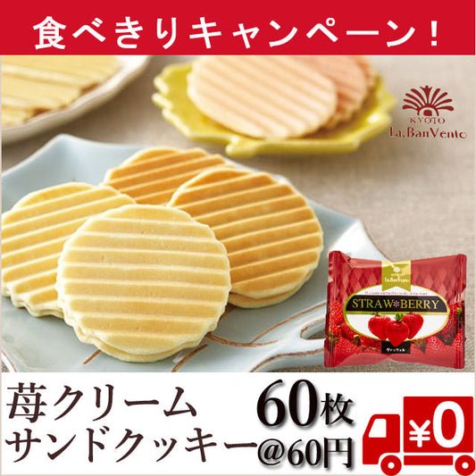 配ろう60枚！京都ラ・バンヴェント【いちごクリームサンド】（送料無料）