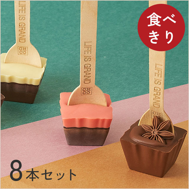 【オランダ発】ミルクで溶かすだけ/ホットチョコスプーン3種8本セット